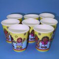 8 x Becher mit Trinkhalm