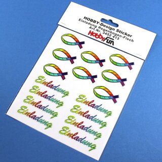 Design-Sticker Regenbogenfisch