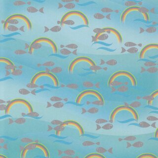 5 x Bildkarton Fisch/Regenbogen