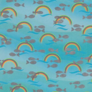 5 x Transparentpapier Fisch/Regenbogen