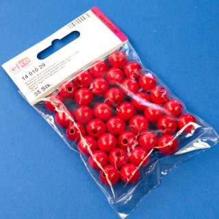 Holzperlen Rot 10mm