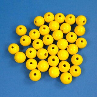 Holzperlen Goldgelb 12mm