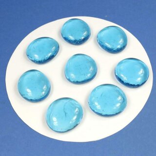 8 große Glasnuggets Hellblau