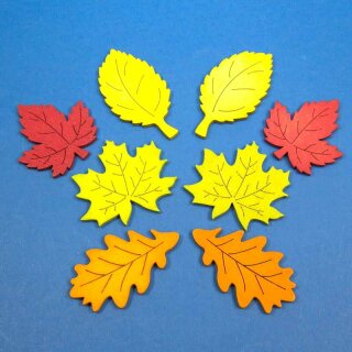 Holzdeko Herbstblätter