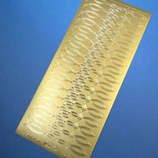 Ichthys-Fische-Sticker Gold
