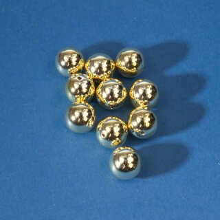 10 Metallic-Goldperlen 12mm