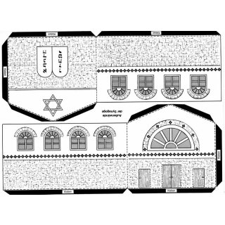 Bastelbogen Synagoge