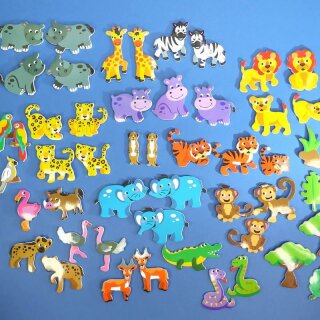 50 Sticker Dschungeltiere