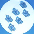 Textil-Sticker Krone blau