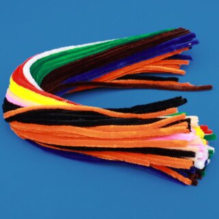 100 x Chenilledraht Bunt