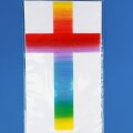 Wachsdekor Kreuz Regenbogen