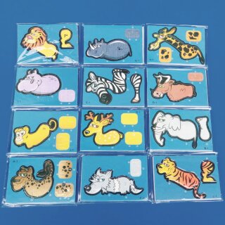 12 Puzzle-Tiere