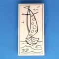 Stempel Schiff mit Kreuz