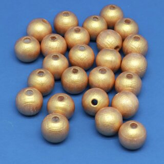 Rayher-Holzperlen Gold 12mm