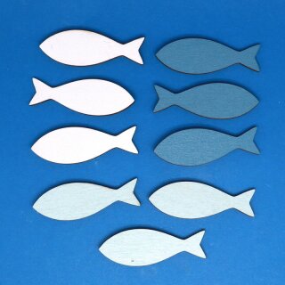 9 Holzstreuer Fische