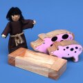 Holztier Ferkel bedruckt