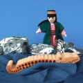Holztier Krokodil Natur