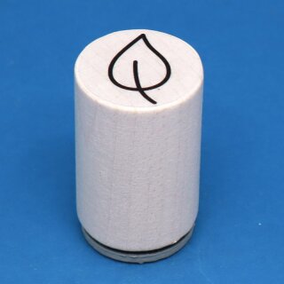 Mini-Stempel Blatt-einfach 2cm