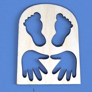 Holzschablone Hände-Füße