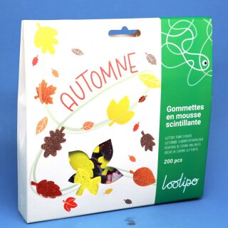 200 Moosgummi Herbstblätter