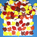 200 Moosgummi Herbstblätter