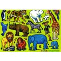 A4-Fensterbild Wilde Tiere
