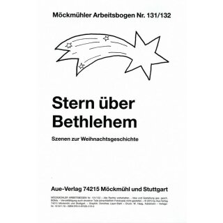 Bastelbogen Stern über Betlehem